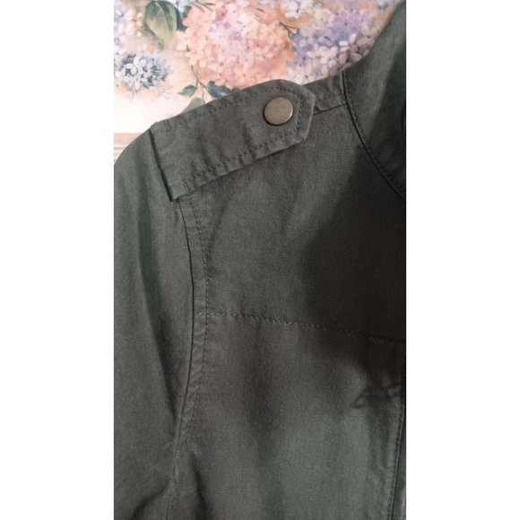 JC Penny Medium Green Utility Cargo Outdoor Boho Classic Peasant Pocket Jacket - Picture 3 of 9